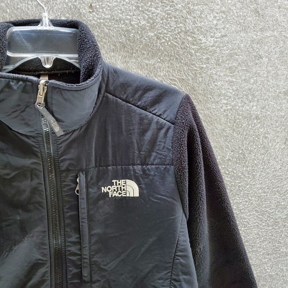 The North Face Women Jacket‎ Small Black Polartec Logo Full Zip Mock Neck - Picture 2 of 9